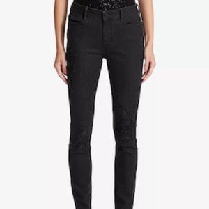 DKNY Rip Repair Skinny Black Jeans NWT